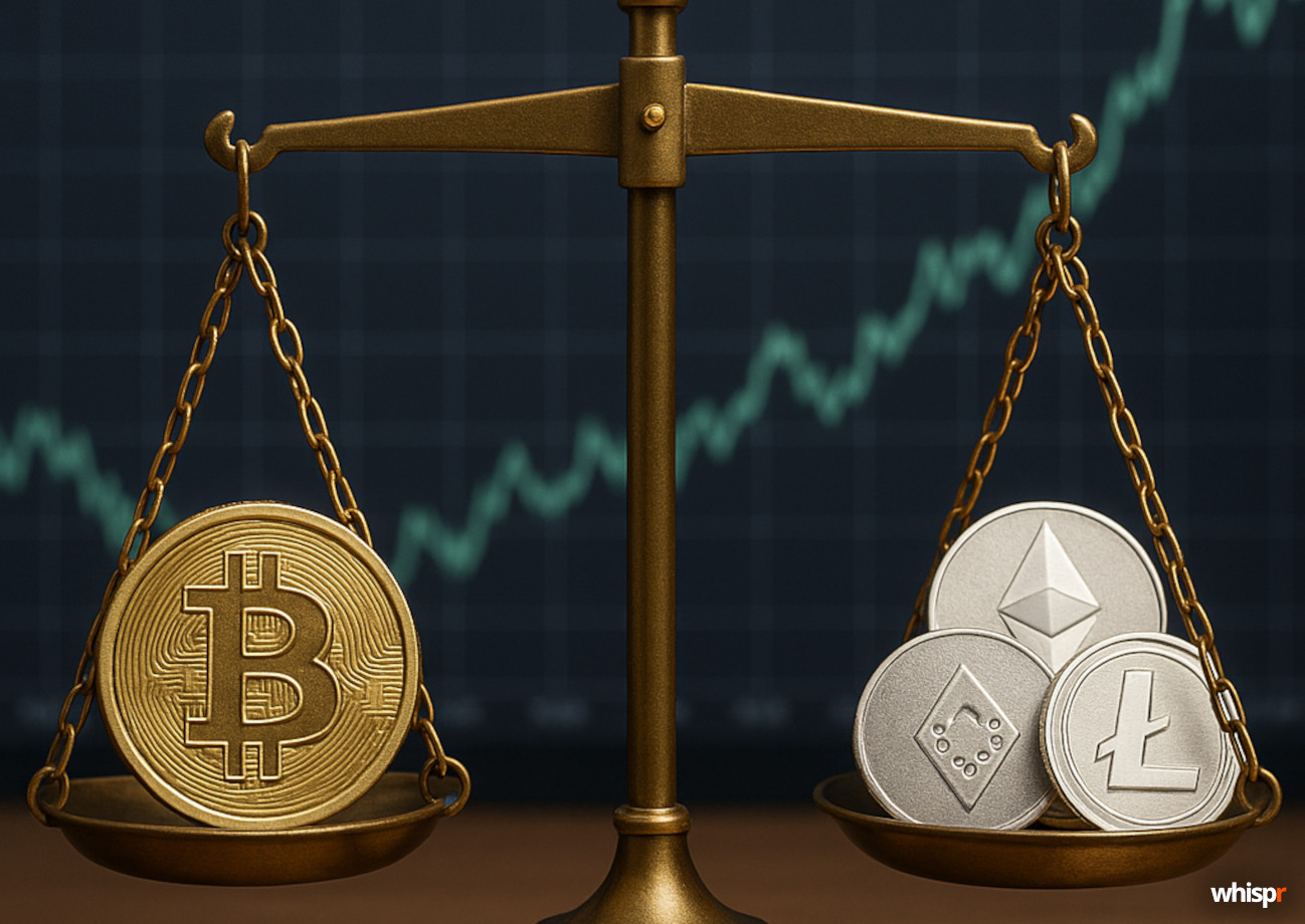 Las altcoins superan el rendimiento de Bitcoin en una racha histórica de 31 días consecutivos
