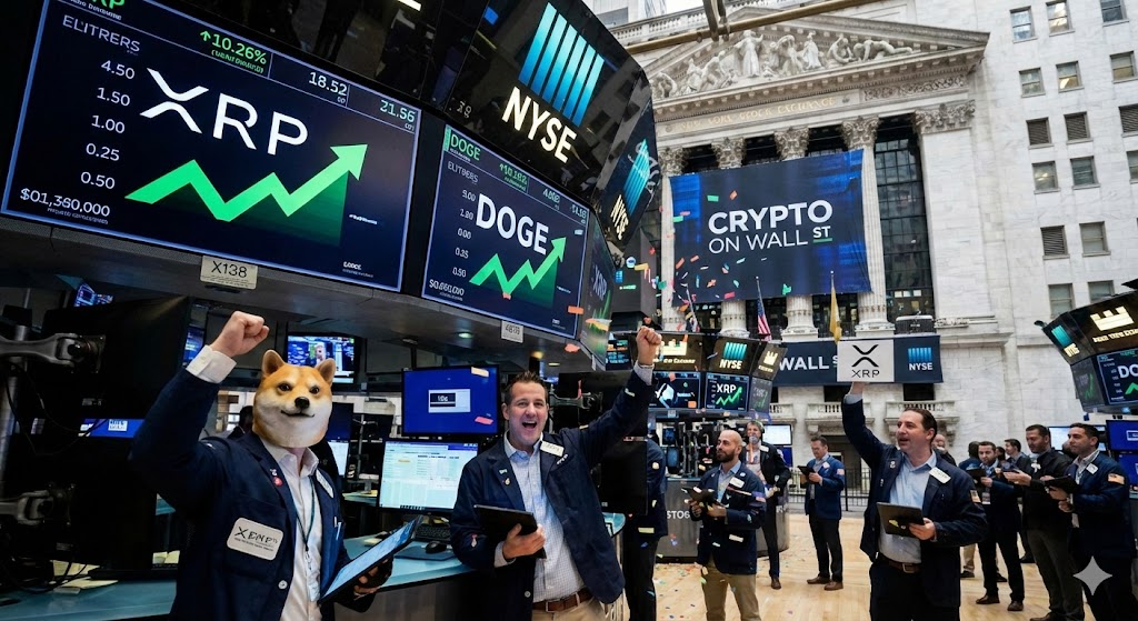 XRP y Dogecoin llegan a la bolsa tradicional
