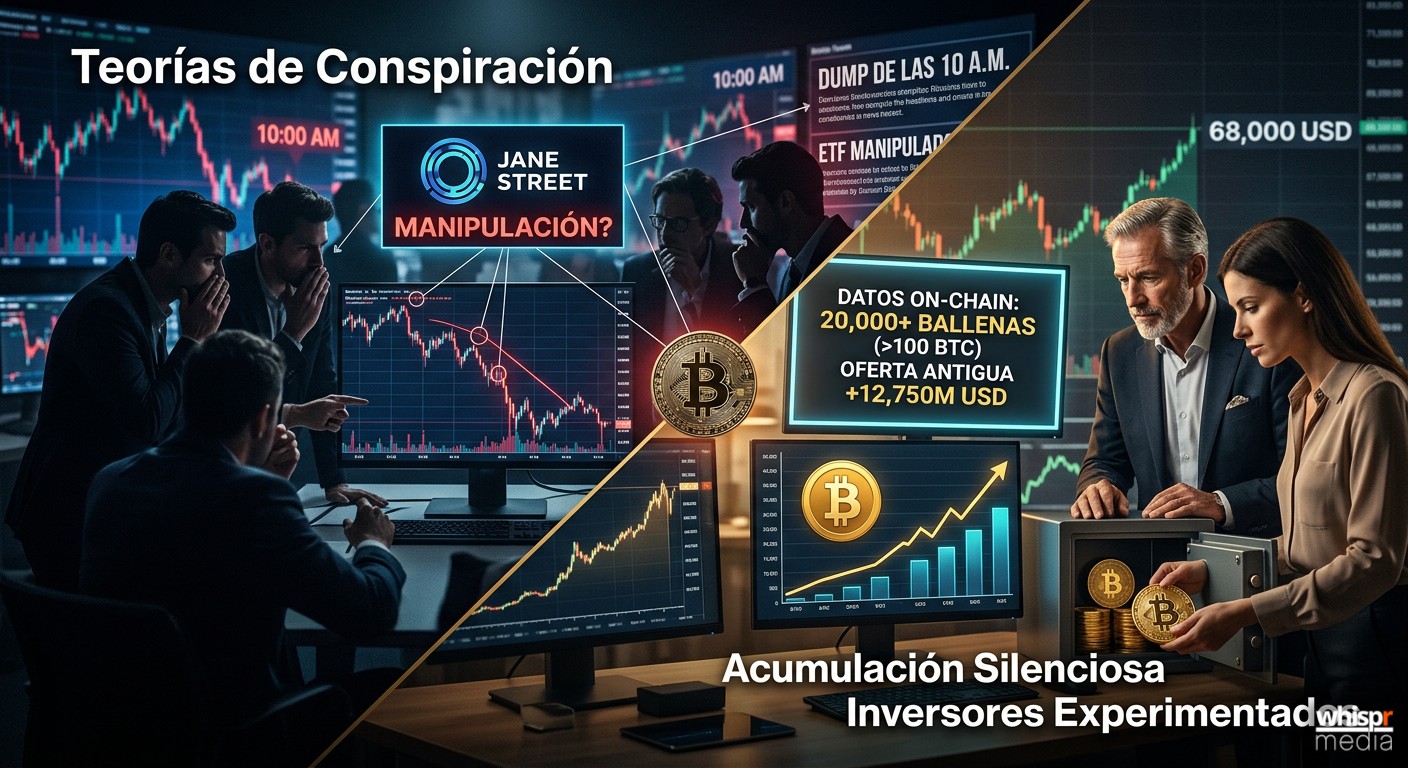 Bitcoin se recupera entre teorías de conspiración y la acumulación silenciosa de los inversores experimentados