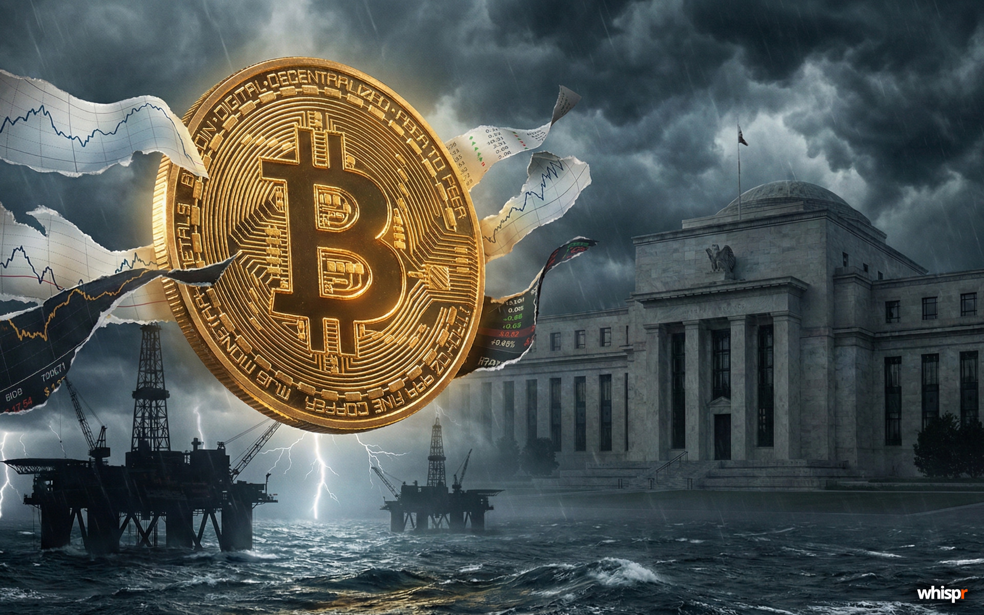 Bitcoin cae de los 70.000 dólares: la tormenta perfecta entre la Fed y la guerra en Oriente Medio