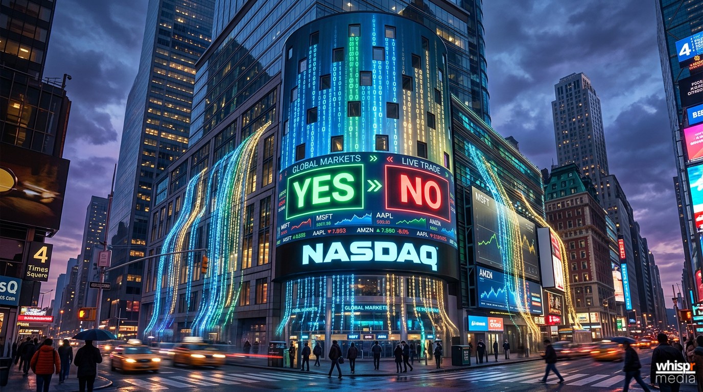 Nasdaq apuesta por el ‘sí o no’: la bolsa se lanza a los mercados de predicción con opciones binarias