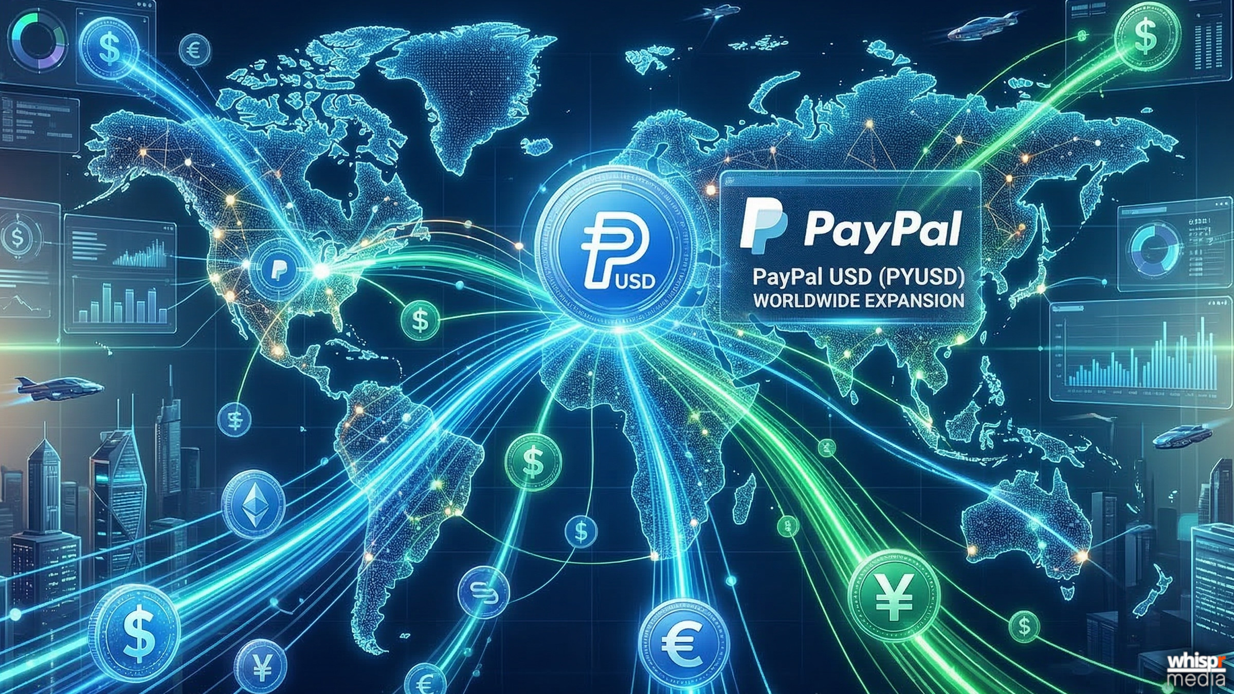 PayPal lanza su stablecoin PYUSD en 70 países y compite directamente con USDT y USDC