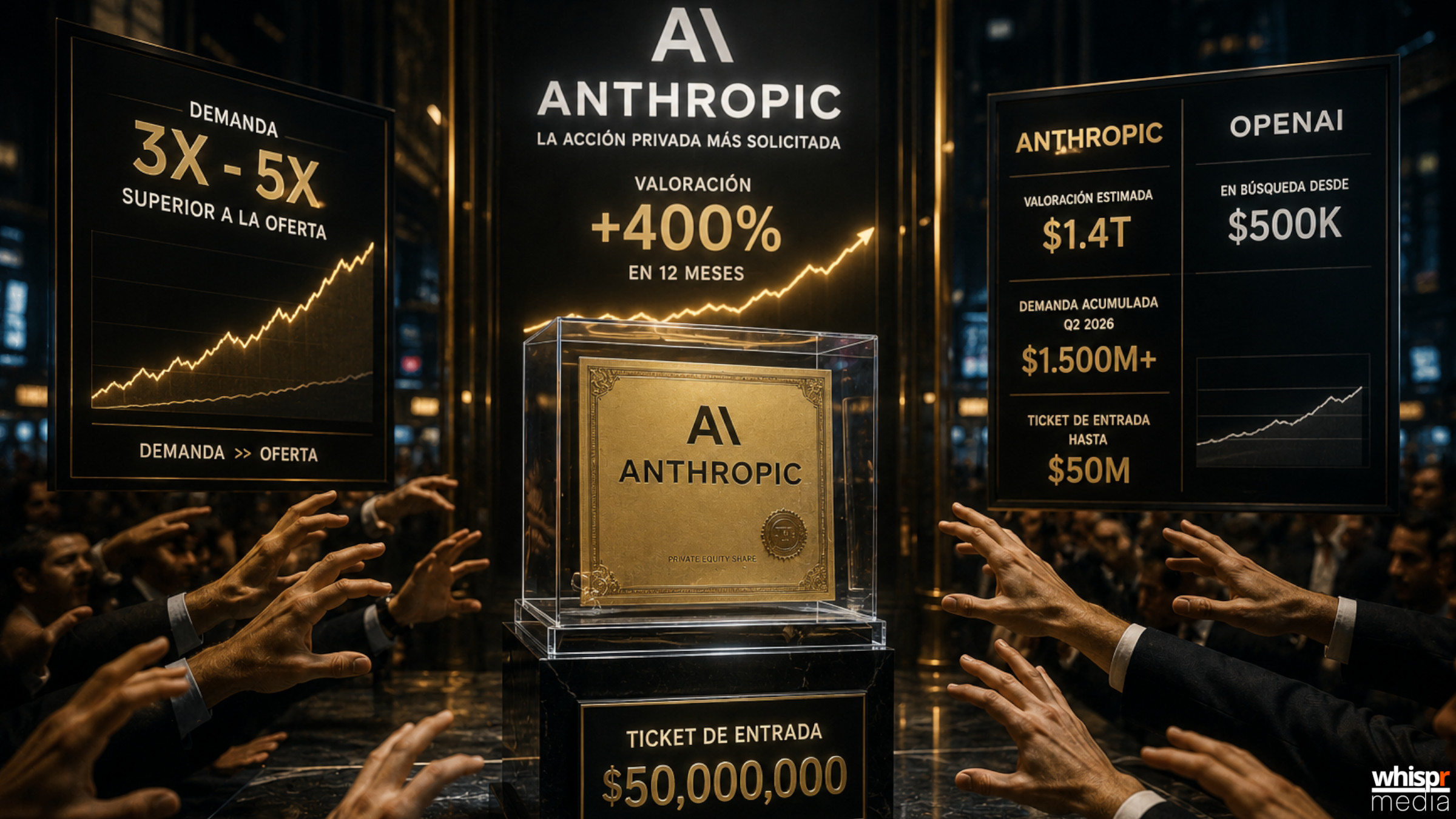 Anthropic se convierte en el activo privado más codiciado del mercado de IA