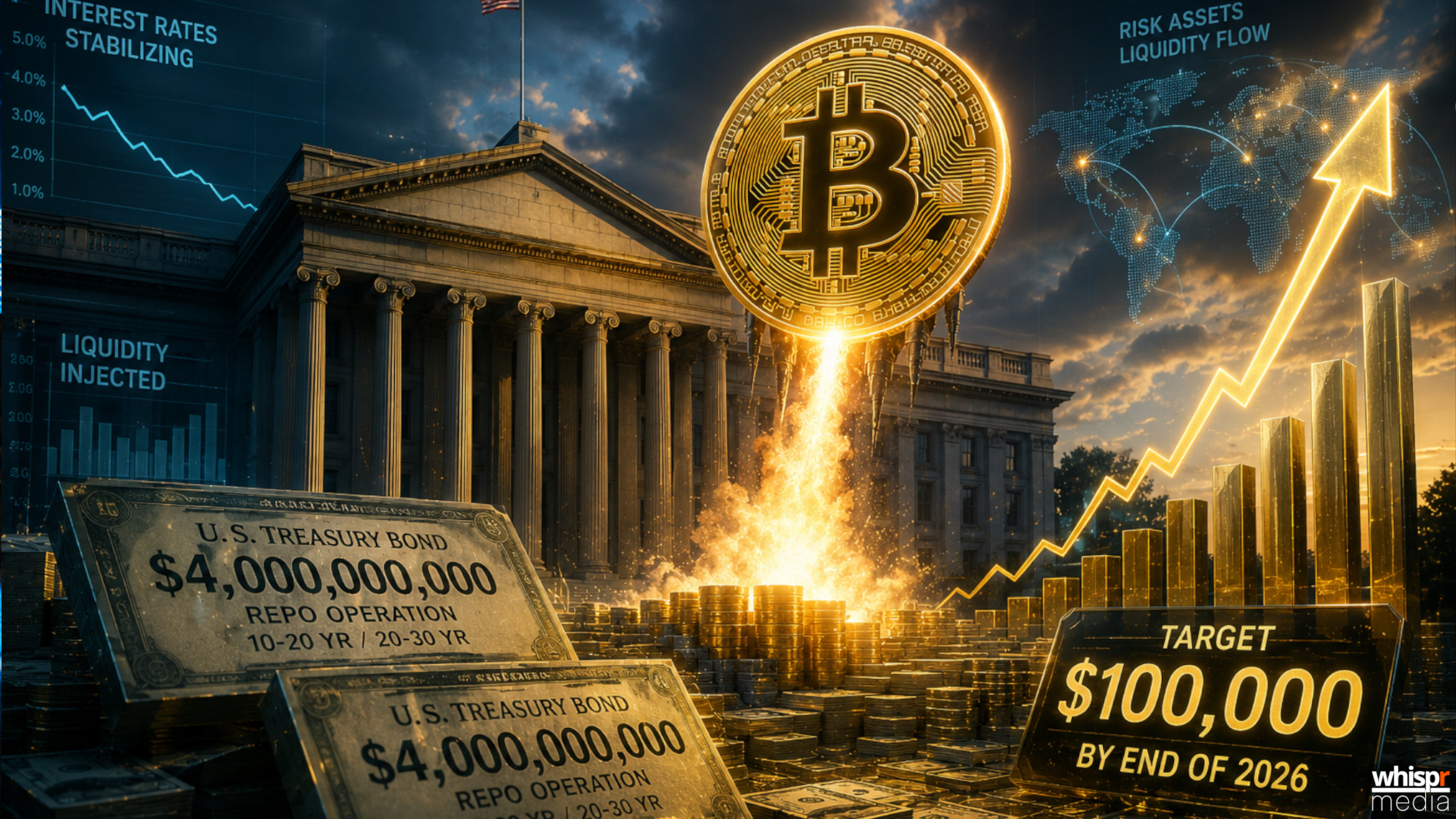 El Tesoro de EE. UU. inyecta $4 mil millones en bonos: ¿El catalizador para que Bitcoin toque los $100.000?