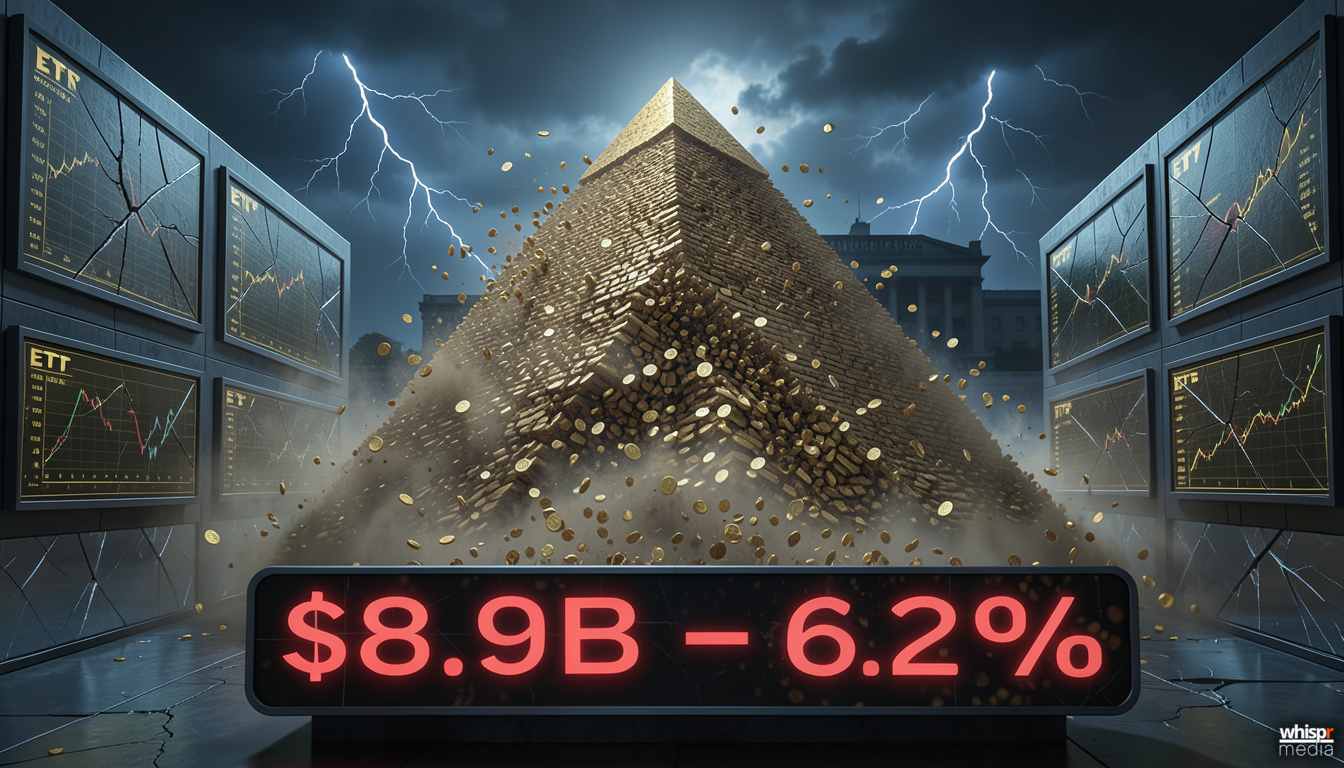 La huida de los ETF de oro: 8.900 millones evaporados en un mes